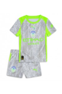 Fotbalové Dres Manchester City Dětské Třetí Oblečení 2025-26 Krátký Rukáv (+ trenýrky)